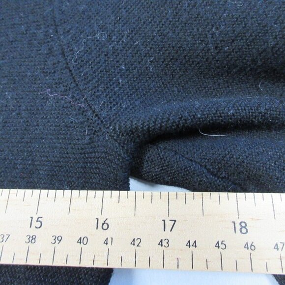 Club Monaco Merino Wool Crewneck Sweater Women S Black Pullover Knit Luxury 248 - Picture 7 of 9
